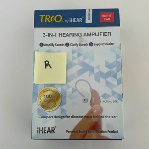 Treo by ihear 3 in 1 Hearing amplifier RIGHT NEW